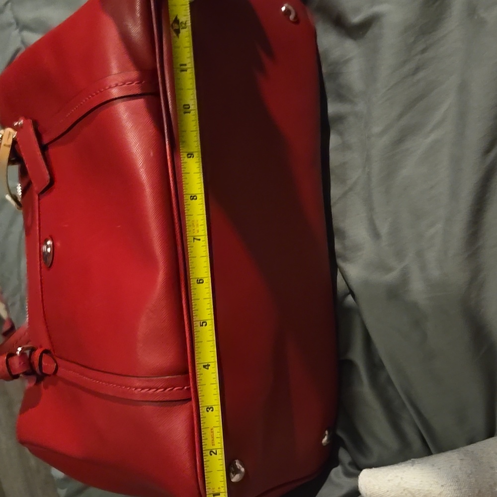 Coach Raspberry Leather Women's Bag - Picture 6 of 7